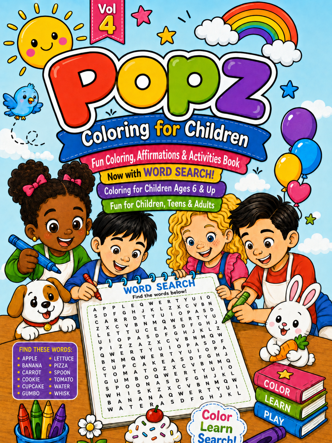 Cover of Popz Coloring for Children — Vol 4 by Eric C. Hutchison